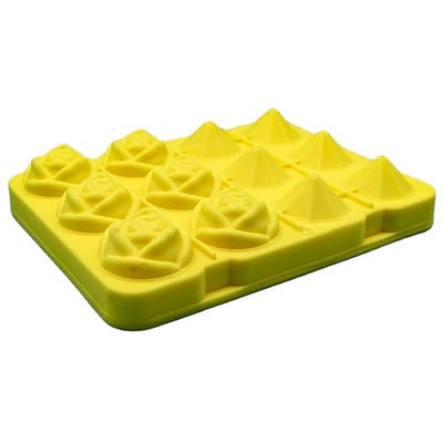 Silikoninės formelės ledo kubelių padėklas su dangteliu rožių žiedų deimanto formos daugkartinio naudojimo ledo formelių baras Virtuvės priedai Ledų gaminimo įrankis