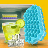 Tavi pentru fabricat cuburi de gheata din silicon cu tip fagure de miere, forma pentru ghiocete Cubitera cu forma detasabila pentru cuburi de gheata din silicon, accesoriu de bucatarie pentru whisky