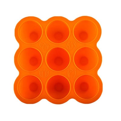 NAUJA 9 skylių kūdikių maisto talpyklos papildo laikymo dėžutė, silikoninė ledo kubelių forma su dangteliu šaldiklio traškučio padėklas, nuleidžiamas 1 vnt.