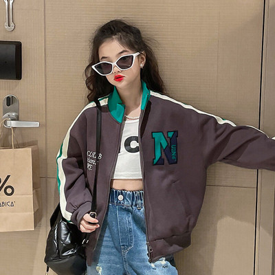 Hanorac pentru copii pentru fete cu fermoar