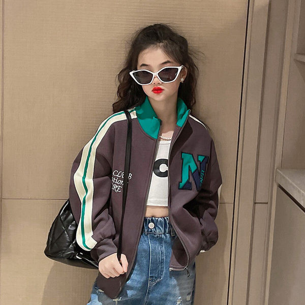 Hanorac pentru copii pentru fete cu fermoar