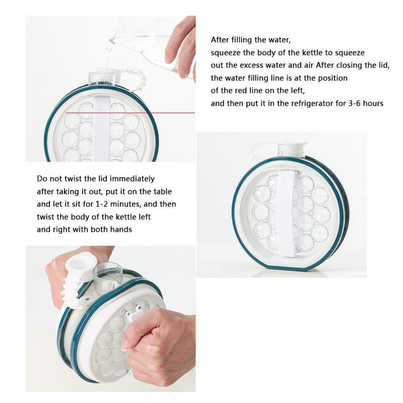 2 az 1-ben jéglabda készítő vízforraló Jégkorong forma Hideg jégtálca Dobozforma Többfunkciós edény otthoni műtárgy nyári konyhai bár eszköz