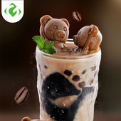 Producător de cuburi de gheață 3D, în formă de ursuleț, pentru ciocolată, pentru prăjituri, tavă pentru înghețată, instrument DIY, whisky, vin, cocktail, tavă pentru cuburi de gheață din silicon