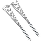 Vruće 2 kom metlice za kuhanje, set metlica za jaja s kuglicama od nehrđajućeg čelika, žičana metlica za kuhanje od čelične žice