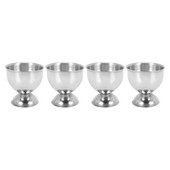 Cupă pentru ouă, tavă pentru ouă, din oțel inoxidabil, suport pentru pahare de ou fierte moale, lavabil pentru spălat vase (4 pachete)