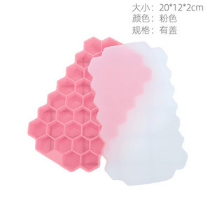 37 rešetki Saćasti kalup za kockice leda Aparat za sladoled Popsicle Silikonski kalup Posuda za kocke leda s poklopcem Kuhinjski bar Kalup za kocke leda za voćni sok