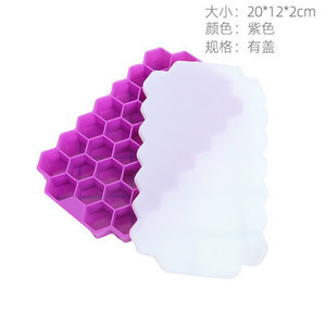 37 rešetki Saćasti kalup za kockice leda Aparat za sladoled Popsicle Silikonski kalup Posuda za kocke leda s poklopcem Kuhinjski bar Kalup za kocke leda za voćni sok