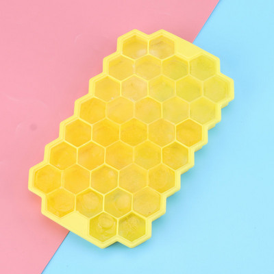 37 rešetki Saćasti kalup za kockice leda Aparat za sladoled Popsicle Silikonski kalup Posuda za kocke leda s poklopcem Kuhinjski bar Kalup za kocke leda za voćni sok