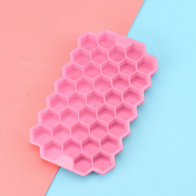 37 rešetki Saćasti kalup za kockice leda Aparat za sladoled Popsicle Silikonski kalup Posuda za kocke leda s poklopcem Kuhinjski bar Kalup za kocke leda za voćni sok