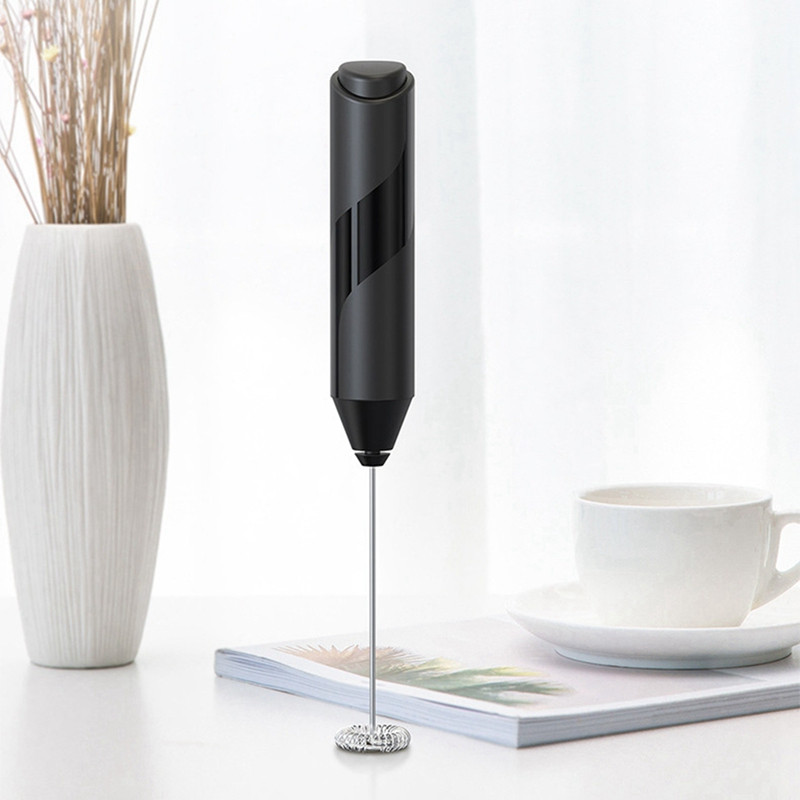 Spumant de cafea cu lapte portabil, viteze reîncărcabile prin USB Mixer electric pentru spumare de lapte pentru cafea, bată pentru ouă