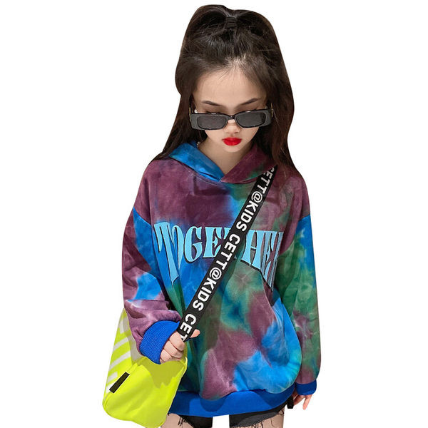 Hanorac colorat pentru copii cu inscripție imprimată