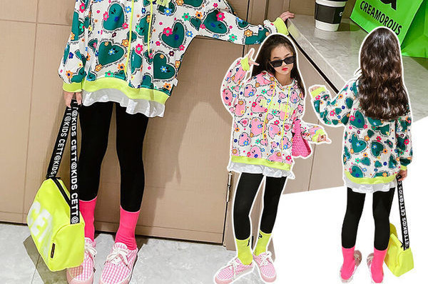 Mergaičių megztiniai su raišteliu su gobtuvu