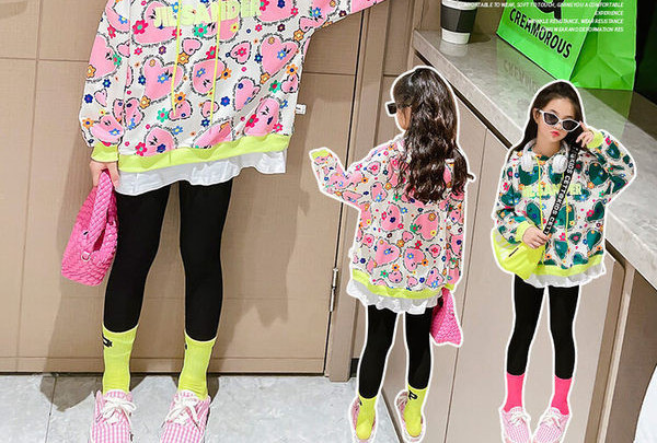 Mergaičių megztiniai su raišteliu su gobtuvu