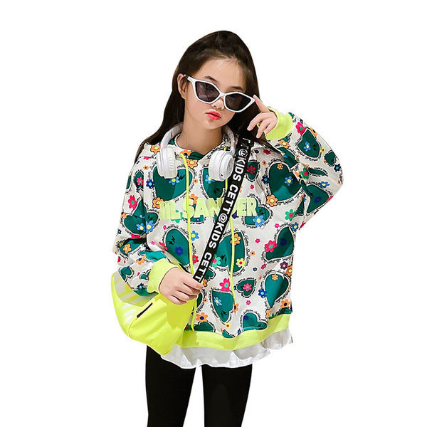 Mergaičių megztiniai su raišteliu su gobtuvu