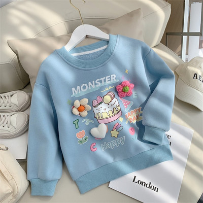 Bluza casual pentru copii cu imprimeu colorat pentru fete