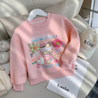 Bluza casual pentru copii cu imprimeu colorat pentru fete