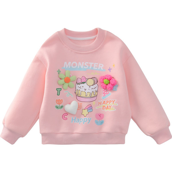 Bluza casual pentru copii cu imprimeu colorat pentru fete