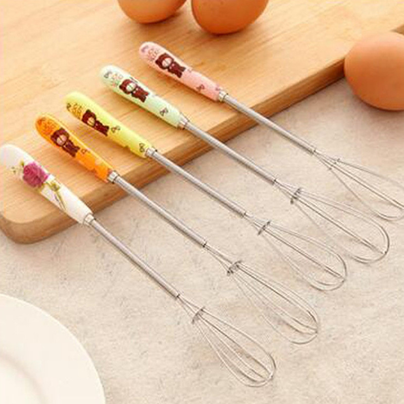 Konyhai kézi habverő kerámia fogantyú, rozsdamentes acél kézi habverő