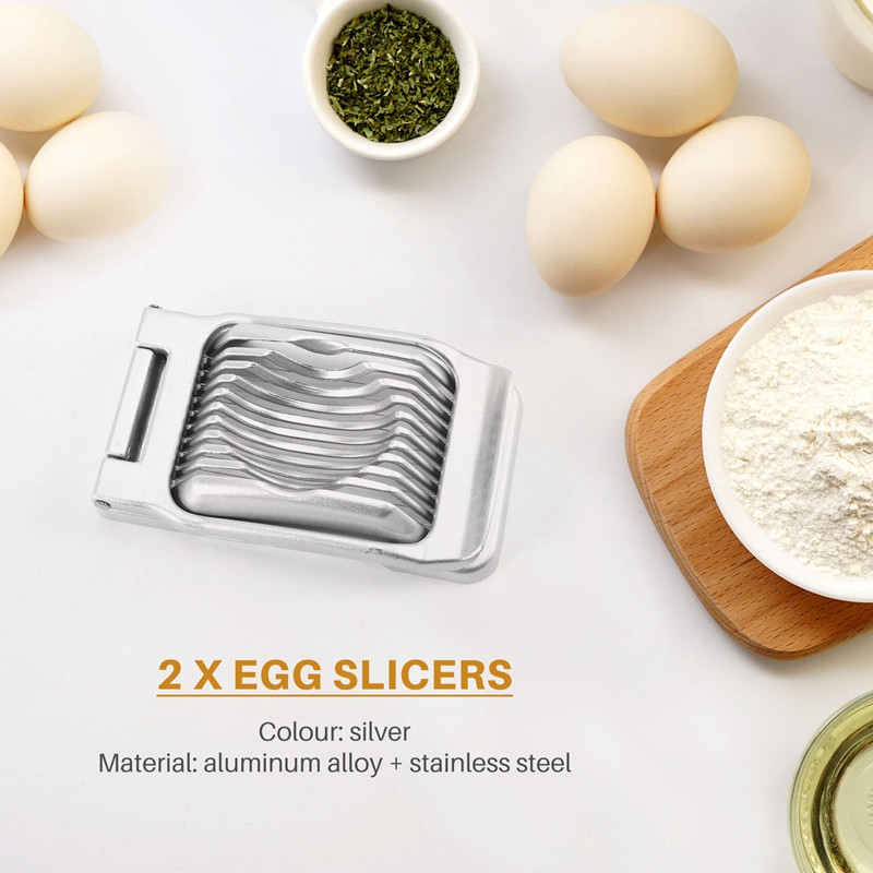 2 dalių kiaušinių pjaustyklė kietai virtų kiaušinių pjaustyklė nerūdijančio plieno vielinė kiaušinių pjaustyklė Kiaušinių pjaustyklė, skirta braškių minkštiems vaisiams
