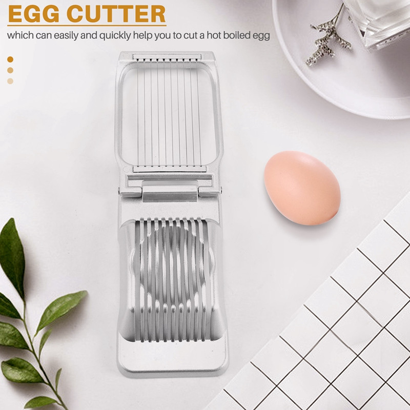 2 dalių kiaušinių pjaustyklė kietai virtų kiaušinių pjaustyklė nerūdijančio plieno vielinė kiaušinių pjaustyklė Kiaušinių pjaustyklė, skirta braškių minkštiems vaisiams