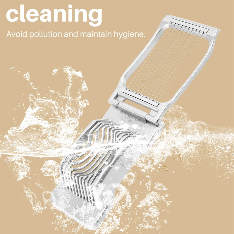 Tăiător de ouă 2 buc. Tăiător de ouă fiert tare Tăiător de ouă din sârmă din oțel inoxidabil Tăiător de ouă pentru ouă, căpșuni, fructe moi