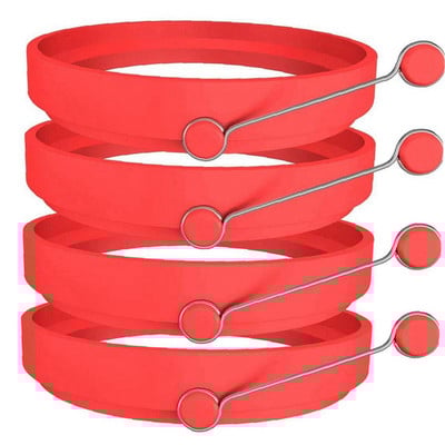 Nou Inel de ou Formă din silicon pentru clătite Inel practic de ouă pentru gătit ustensile de bucătărie, 4 buc.