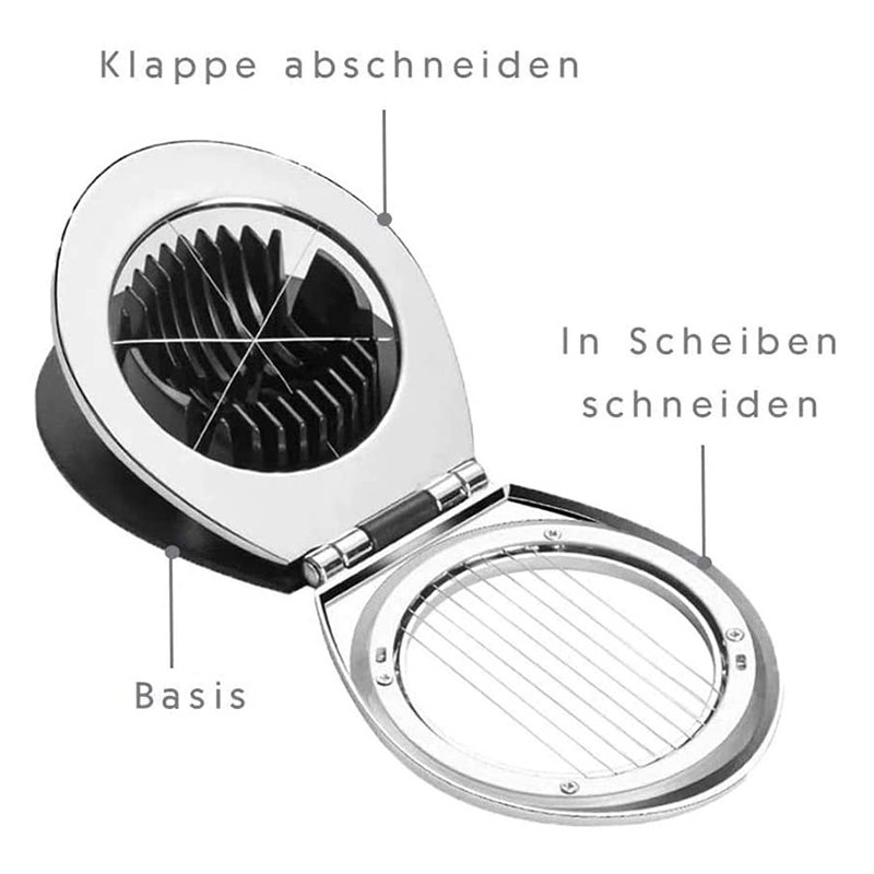 Vânzare fierbinte Mașină de tăiat ouă pentru ouă fierte tari, tăietor de ouă pentru sarcini grele Mașină de tăiat ustensile de bucătărie Dispozitiv de feliere pentru garnitură, 3 stiluri de feliere