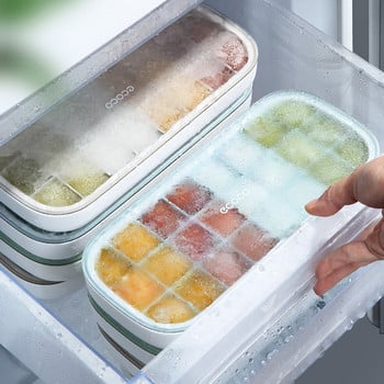 ECOCO Силиконова форма за сладолед с 24 дупки Тава за кубчета лед Popsicle Barel Направи си сам Форма за десерт Форма за сладолед с