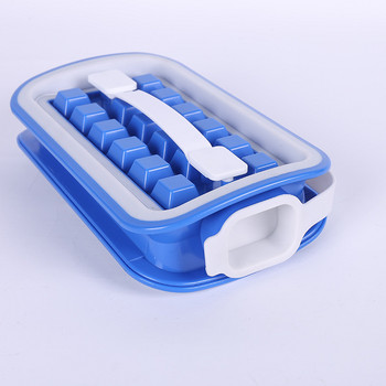 Тава за ледени кубчета 36 решетки Направи си сам силиконова форма за сладолед Кухненска машина за ледени кубчета Чайник Преносим охладител Контейнер за съхранение на чанта за кубчета лед