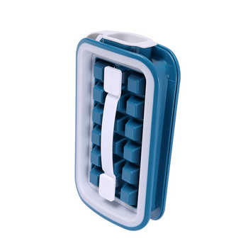 Тава за ледени кубчета 36 решетки Направи си сам силиконова форма за сладолед Кухненска машина за ледени кубчета Чайник Преносим охладител Контейнер за съхранение на чанта за кубчета лед