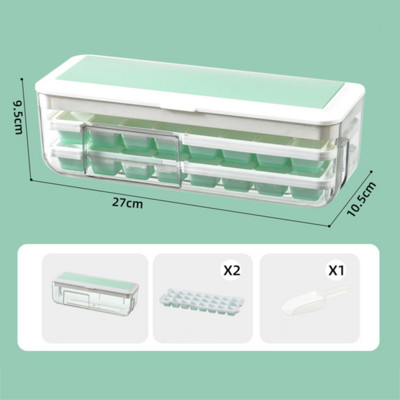 Tavă pentru cuburi de gheață cu cutie de depozitare, cu demolire rapidă, forme pentru cuburi de înghețată, aparat de făcut gheață pentru cocktail-uri, bar, accesorii de bucătărie, instrumente