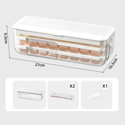 Tavă pentru cuburi de gheață cu cutie de depozitare, cu demolire rapidă, forme pentru cuburi de înghețată, aparat de făcut gheață pentru cocktail-uri, bar, accesorii de bucătărie, instrumente