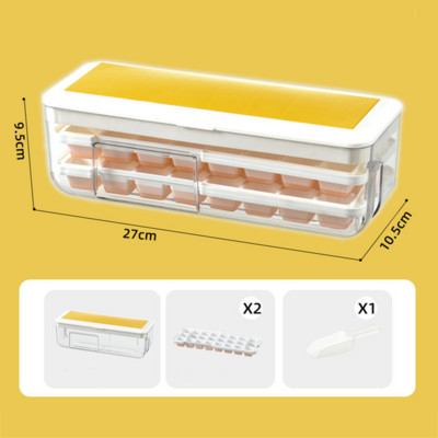 Tavă pentru cuburi de gheață cu cutie de depozitare, cu demolire rapidă, forme pentru cuburi de înghețată, aparat de făcut gheață pentru cocktail-uri, bar, accesorii de bucătărie, instrumente