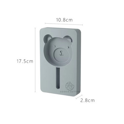 1 buc. Mucegai pentru înghețată din silicon în formă de urs și iepure DIY, de casă, cu animale drăguțe din desene animate, pentru înghețată, pentru ghicitoare, mucegai de gheață