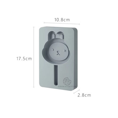 1 buc. Mucegai pentru înghețată din silicon în formă de urs și iepure DIY, de casă, cu animale drăguțe din desene animate, pentru înghețată, pentru ghicitoare, mucegai de gheață