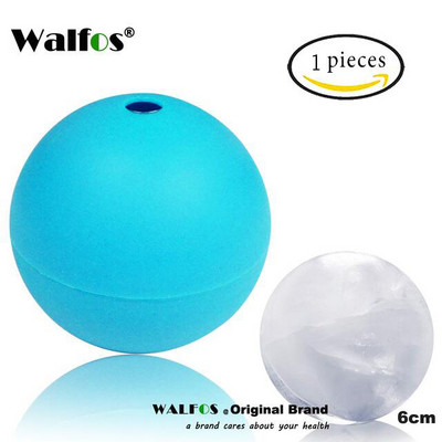 Walfos Élelmiszer-minőségű nagyméretű whisky jéggolyó 6 cm-es kerek whisky szilikon jéggolyóforma nagy gömbös jégforma whisky jéggolyó készítő