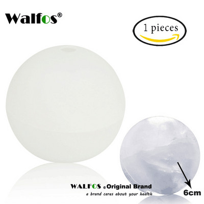 Walfos Élelmiszer-minőségű nagyméretű whisky jéggolyó 6 cm-es kerek whisky szilikon jéggolyóforma nagy gömbös jégforma whisky jéggolyó készítő