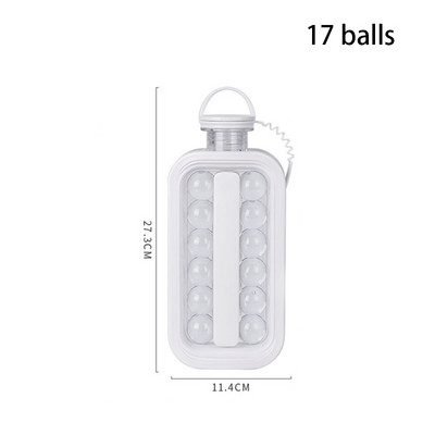 Barkácsolás jéggolyó készítő vízforraló kütyük Kreatív jégkockatálca eszközök 2 az 1-ben hordozható jégkocka tartály forma konyhai bár tartozékok