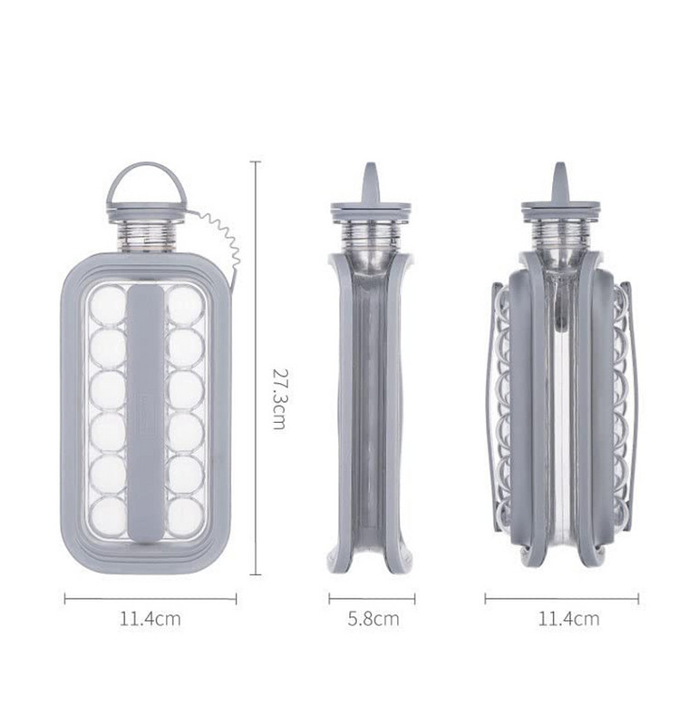 Barkácsolás jéggolyó készítő vízforraló kütyük Kreatív jégkockatálca eszközök 2 az 1-ben hordozható jégkocka tartály forma konyhai bár tartozékok