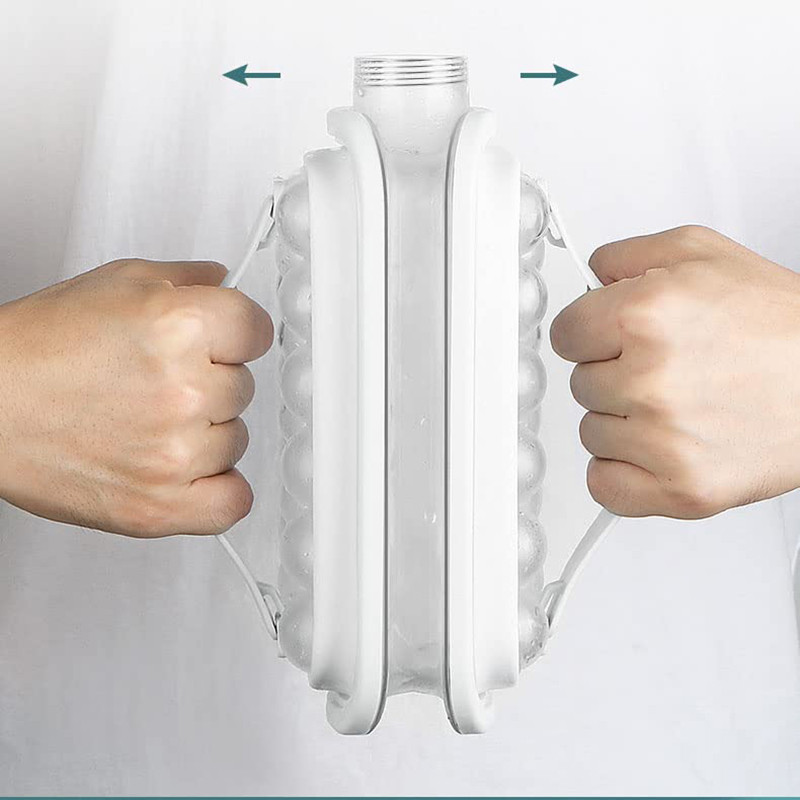 Barkácsolás jéggolyó készítő vízforraló kütyük Kreatív jégkockatálca eszközök 2 az 1-ben hordozható jégkocka tartály forma konyhai bár tartozékok