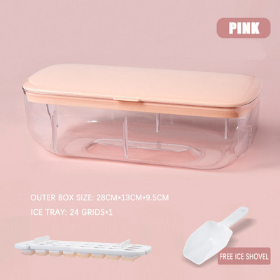 Formă din silicon pentru gheață și cutie de depozitare 2 în 1 tăvi pentru cuburi de gheață pentru fabricare set de cutii de matrițe Maker Bar Accesorii pentru bucătărie Ustensile Home Hool