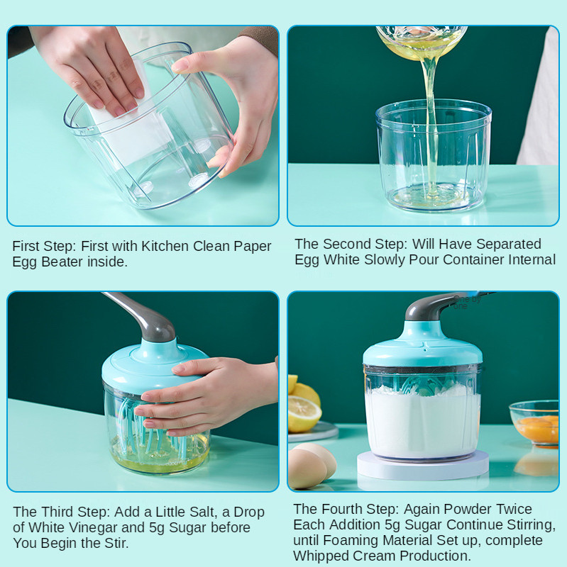 Bata manuala Frisca Bata manuala de uz casnic Mica semi-automatica Albus de ou spuma de lapte Mașină de rotire ouă pentru prăjituri