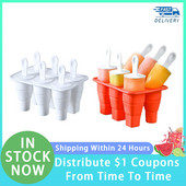 Preklopni silikonski kalup za sladoled sa šest odjeljaka. Kalup za sladoled za sladoled. Prijenosni kalup za prehrambene sladolede. Dropshipping sa šest odjeljaka.