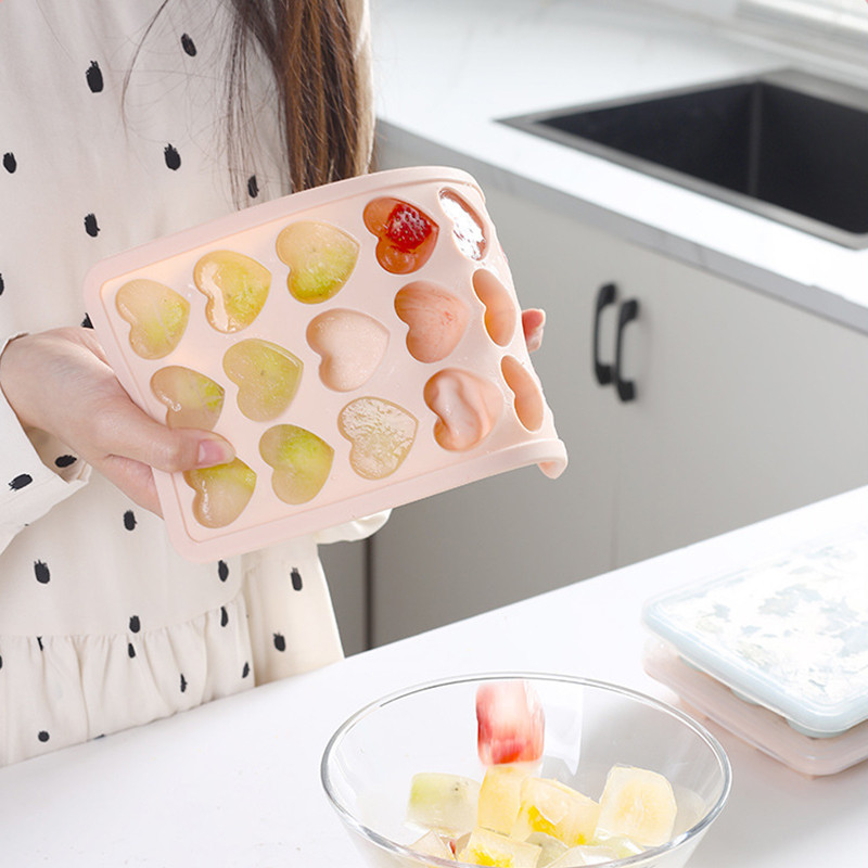 Formă din silicon Tavă pentru fabricarea cuburilor de gheață Cremă Magnum Ball Accesorii pentru bare Glacon Forme de bucătărie Mini mici cu capac în formă de inimă