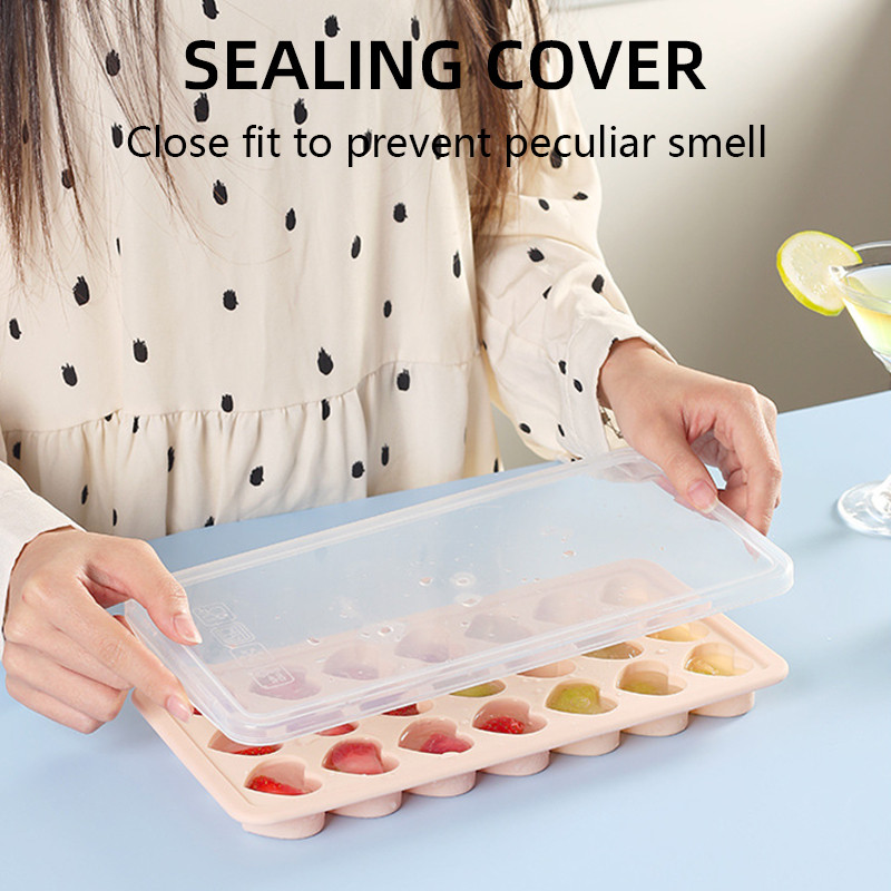 Formă din silicon Tavă pentru fabricarea cuburilor de gheață Cremă Magnum Ball Accesorii pentru bare Glacon Forme de bucătărie Mini mici cu capac în formă de inimă