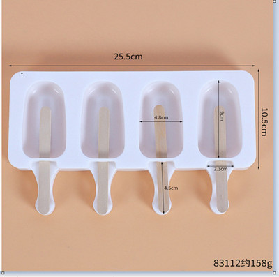 Mini forme pentru înghețată cu 4/8 cavități, forme din silicon pentru prăjituri, forme pentru prăjituri pentru bricolaj, unelte ovale de producție de gheață