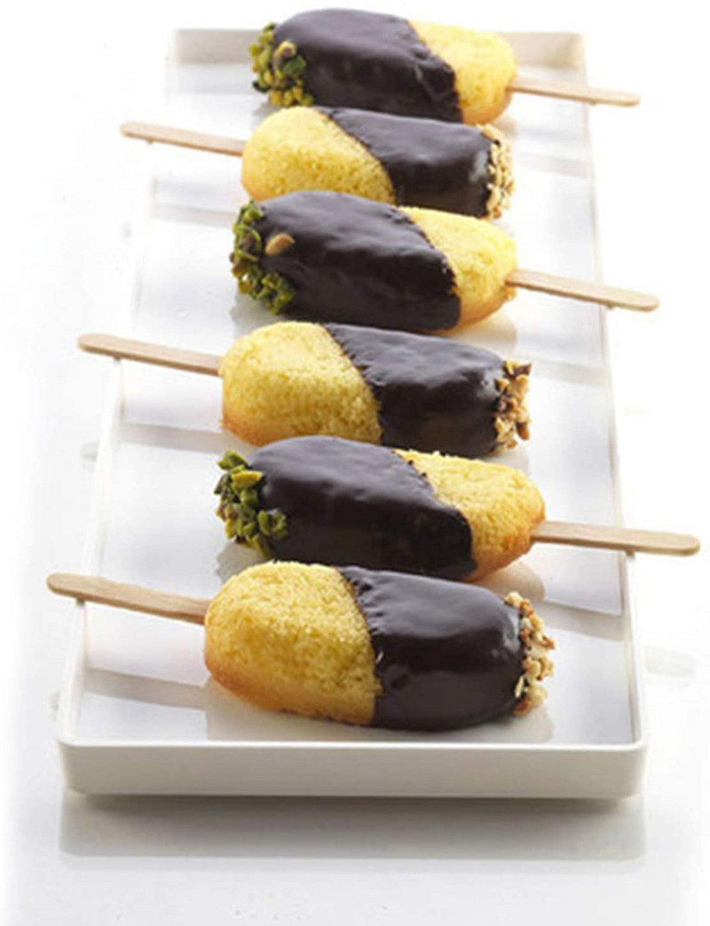 Mini forme pentru înghețată cu 4/8 cavități, forme din silicon pentru prăjituri, forme pentru prăjituri pentru bricolaj, unelte ovale de producție de gheață