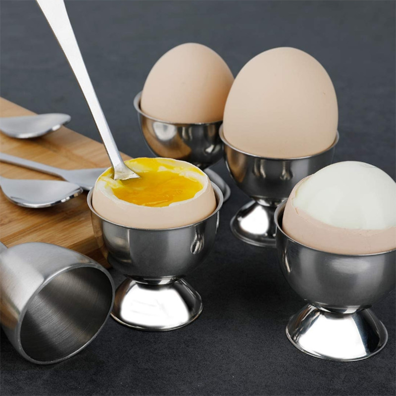 Set de acoperire superioară pentru biscuiți Quiche Suport pentru separator de ouă coapte tare Include 1 x deschizător de ouă, 4 x linguriță de ouă, 4 x Cupă de ouă Top Cutter St