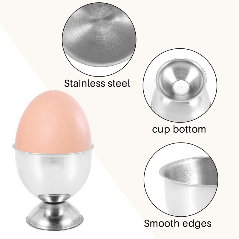 Nerūdijančio plieno virtų kiaušinių antgalis Kiaušinių lukštų traškučių atidarytuvas kiaušinių šaukšto laikiklis virtuvės prietaisai