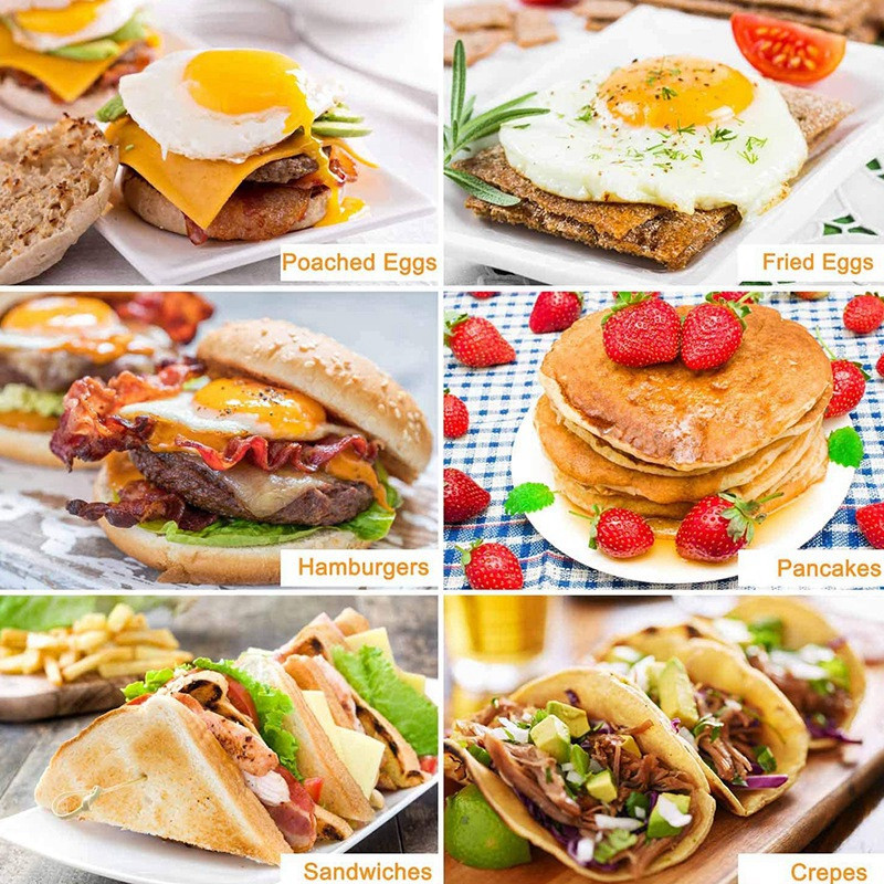 Pachet de 4 inele mari pentru ouă, matriță rotundă antiaderență de 3 inchi pentru aparat de clătite pentru ouă, matriță pentru mic dejun pentru uz casnic.